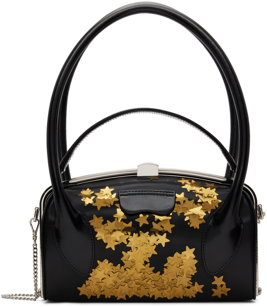 Stefan Cooke Black '15' Glitter Bugatti Bag | ModeSens