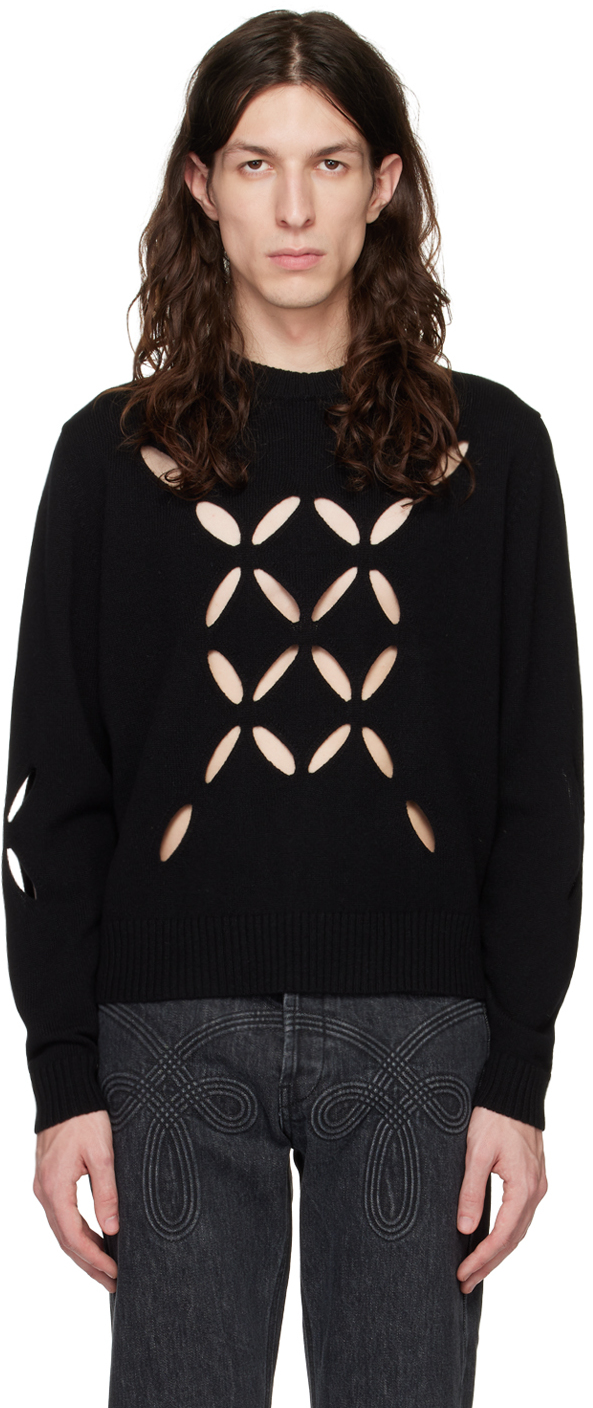 Stefan Cooke: Black Slashed Sweater | SSENSE UK