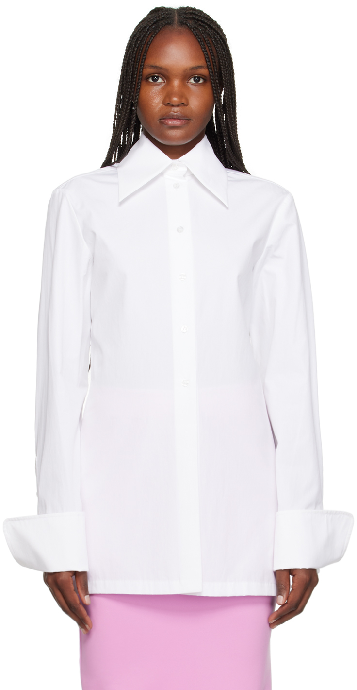 Womens Sportmax white Eyelet-Detail Shirt