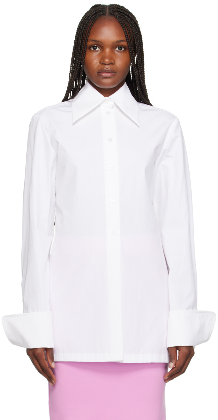 Sportmax White Licenza Shirt In 001 White
