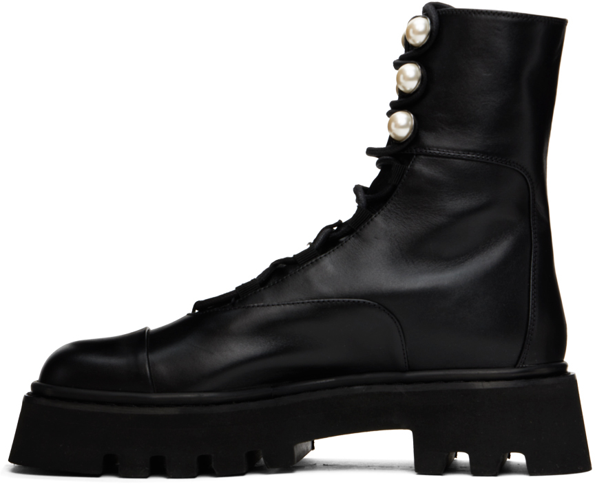 NICHOLAS KIRKWOOD Casati embellished leather combat boots, Sale up to 70%  off