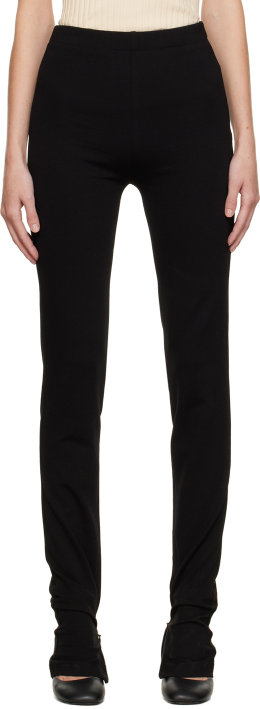 Atlein Black Vented Cuff Trousers