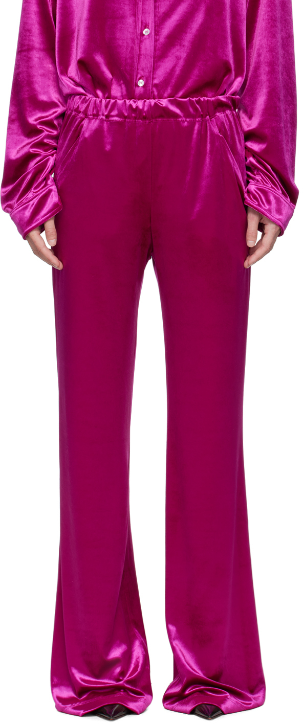 Atlein Pink Wide-Leg Trousers