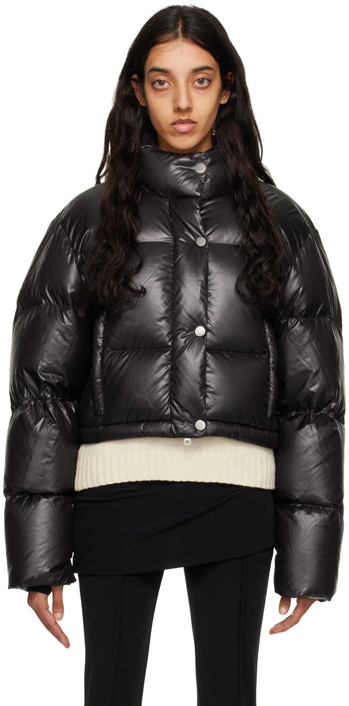 Black Enigma Down Jacket by Axel Arigato on Sale
