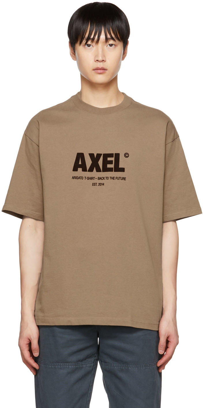 Axel Arigato Brown Flocked T-Shirt