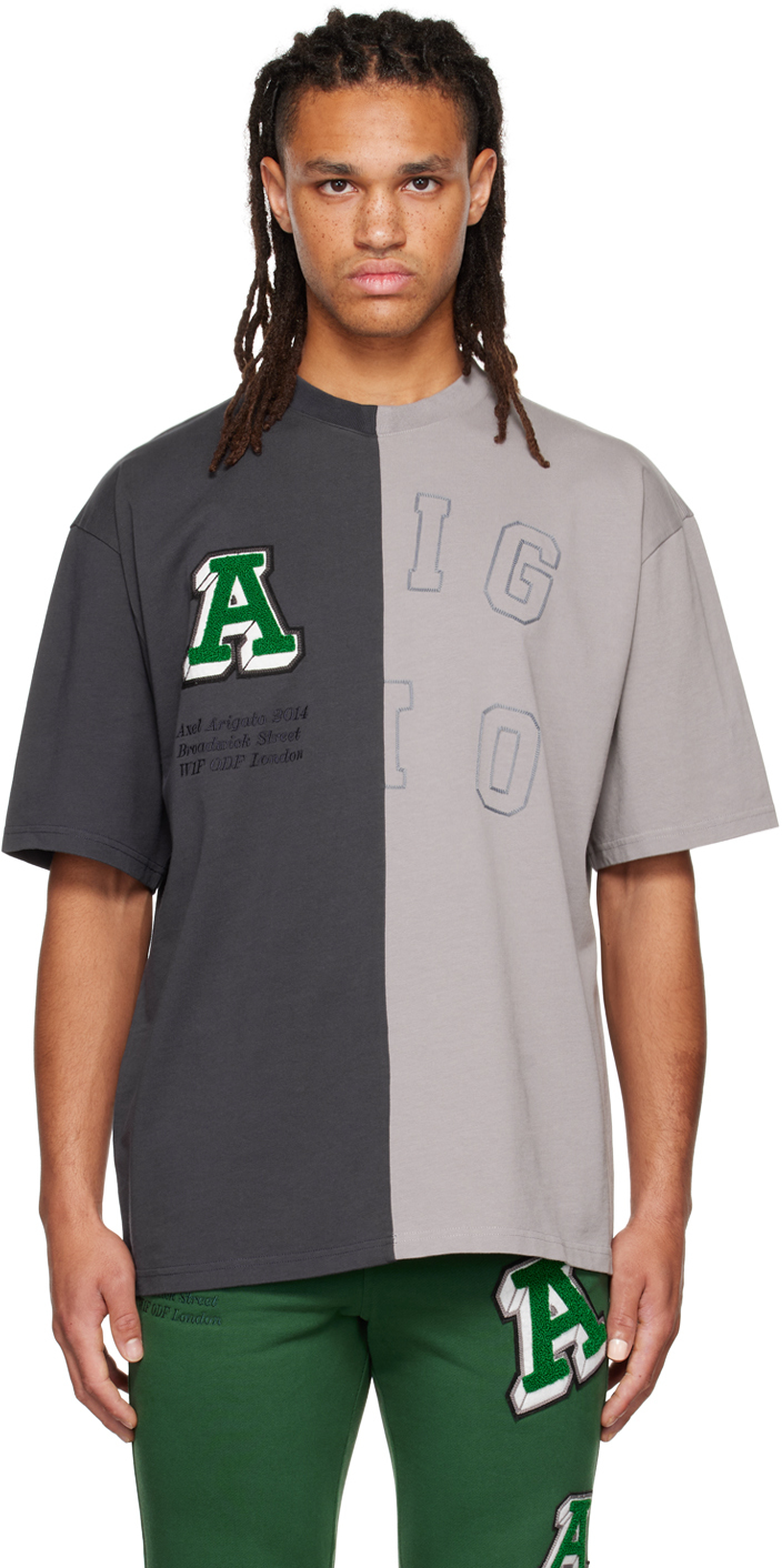 Axel Arigato Gray Paneled T-Shirt