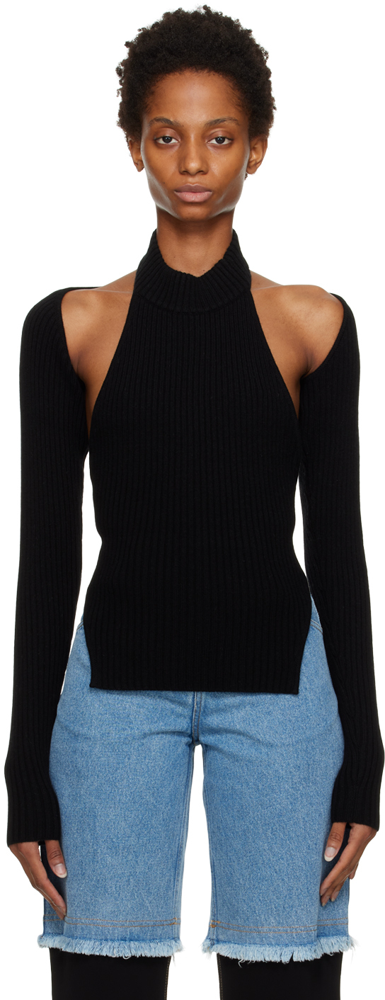 Christopher Esber: Black Multi Bind Cutout Torso Sweater | SSENSE