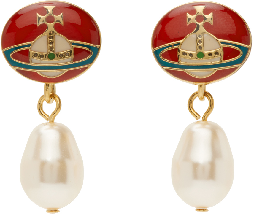 Vivienne Westwood Inass Pearl Earrings - Gold