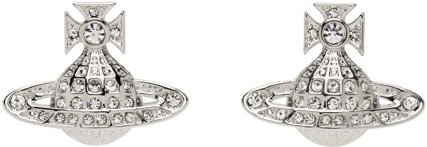 Vivienne Westwood Silver Minnie Bas Relief Earrings