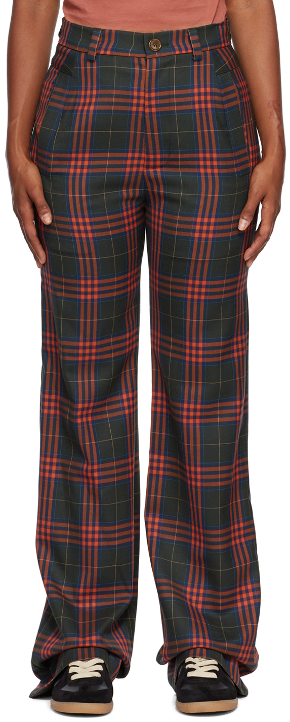 Vivienne Westwood Green Check New Ray Trousers