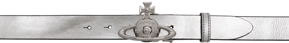 Vivienne Westwood Silver Orb Belt In Q401 Silver