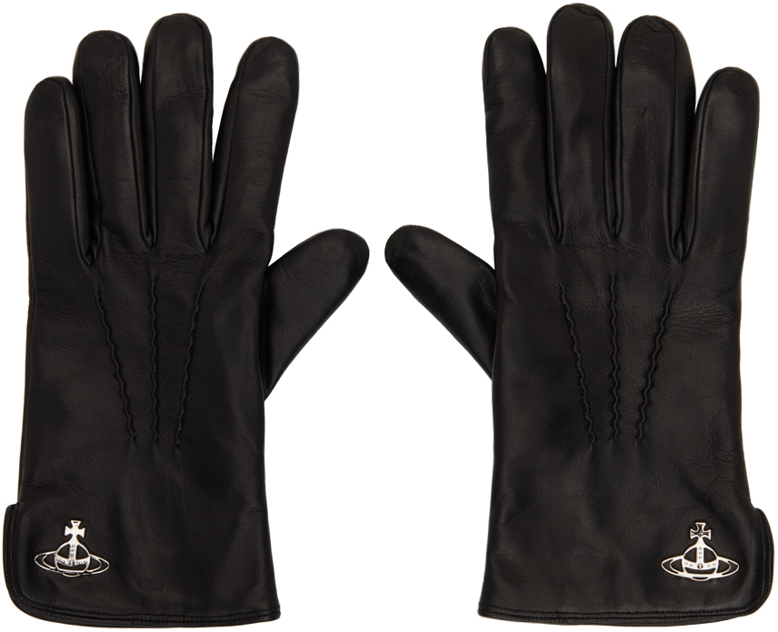 Vivienne Westwood Black Orb Classic Gloves