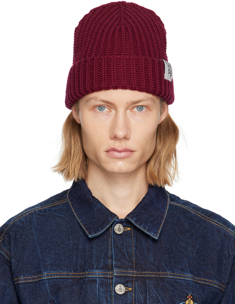 Vivienne Westwood Red Classic Beanie In I401 Bordeaux