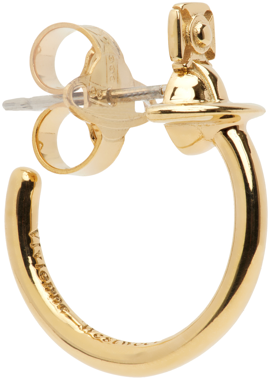 Gold Vera Hoop Earring SSENSE Men Accessories Jewelry Earrings Hoop 