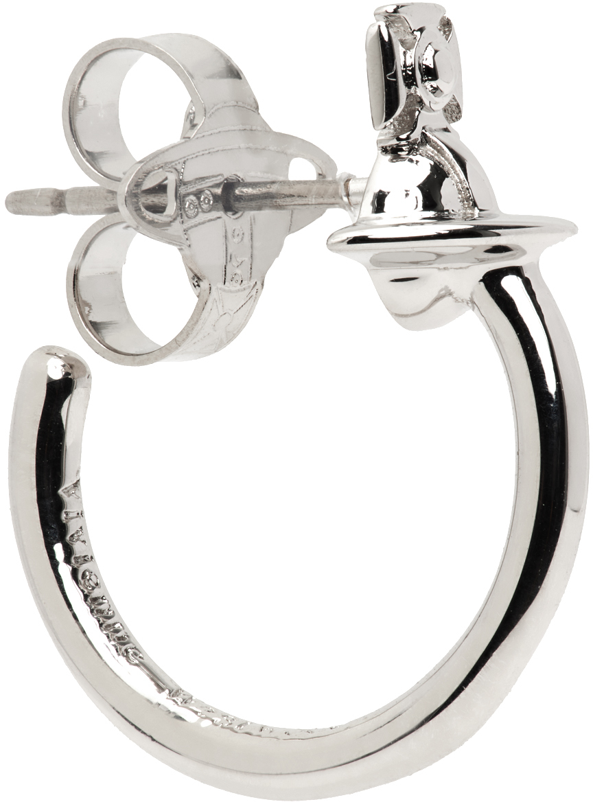 Silver Vera Hoop Earring SSENSE Men Accessories Jewelry Earrings Hoop 