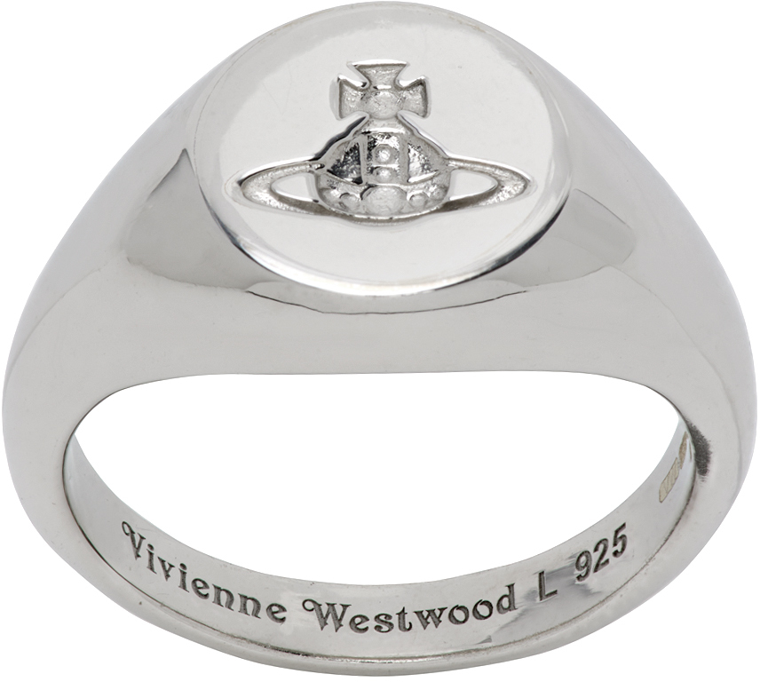 Silver Sigillo Ring by Vivienne Westwood on Sale