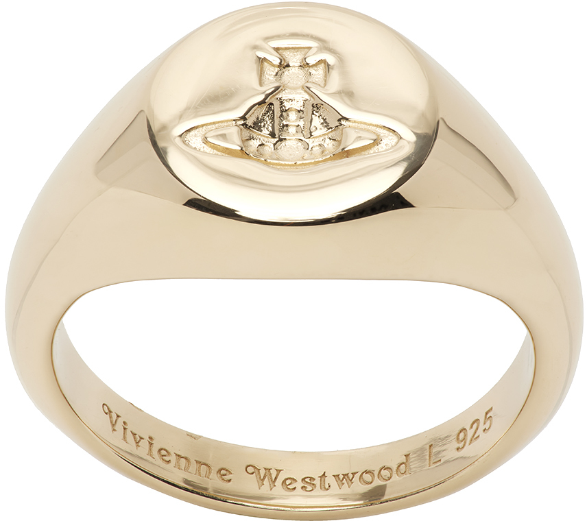 Afleiden houder Vermenigvuldiging Vivienne Westwood: Gold Sigillo Ring | SSENSE