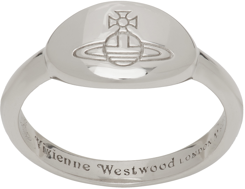 Vivienne Westwood Silver Tilly Ring In P019 Platinum