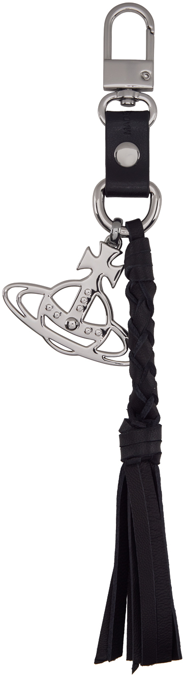 Vivienne Westwood Black Tassel Keychain In N402 Black