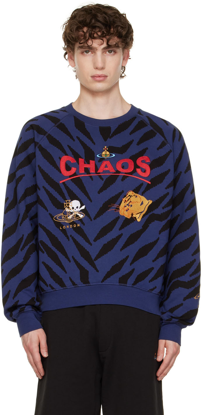 Vivienne Westwood Blue & Black 'Chaos' Sweatshirt