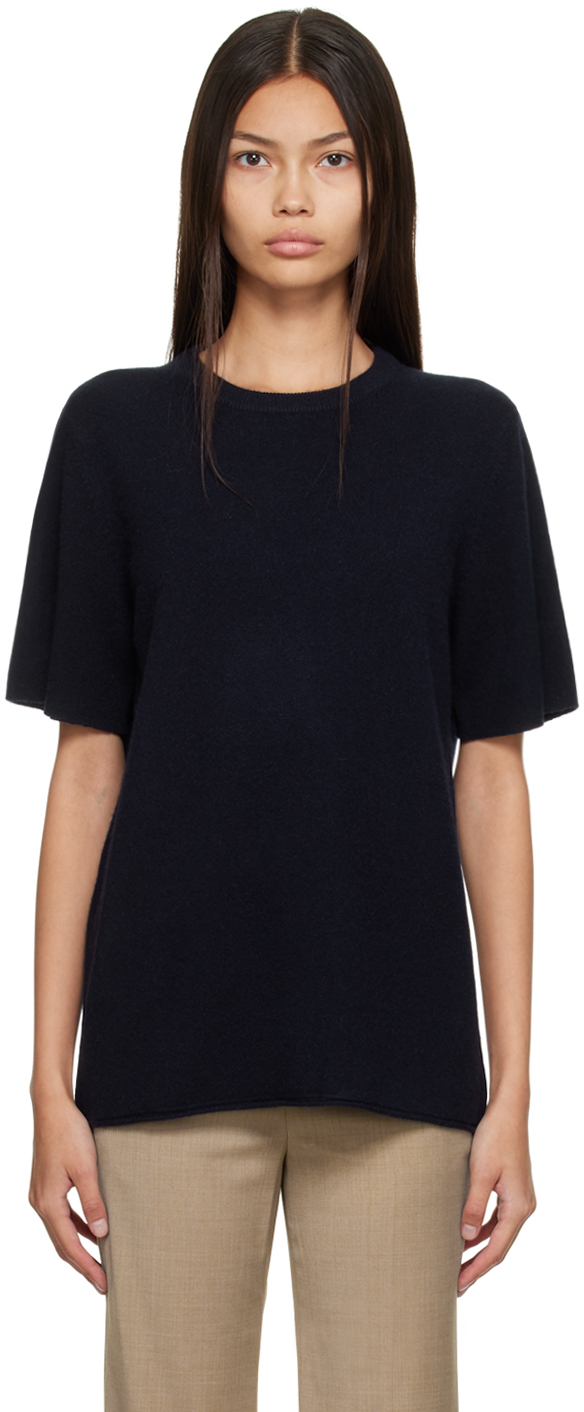 extreme cashmere Navy n°64 T-Shirt