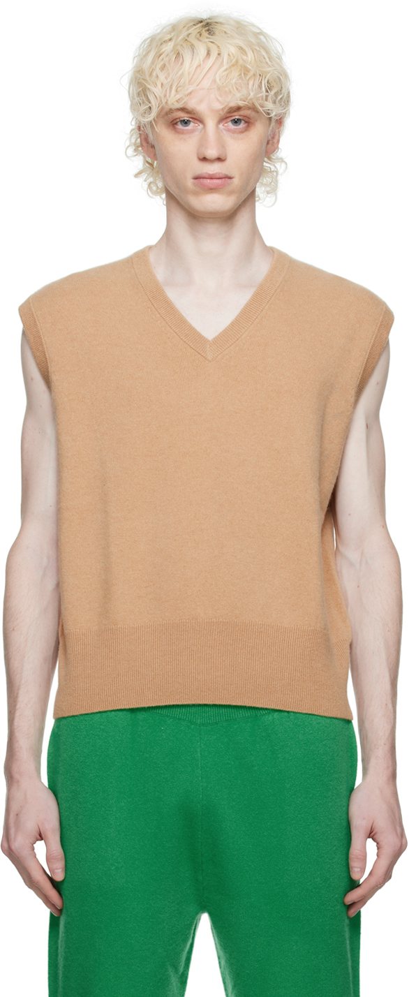 extreme cashmere Tan n°243 Spencer Vest