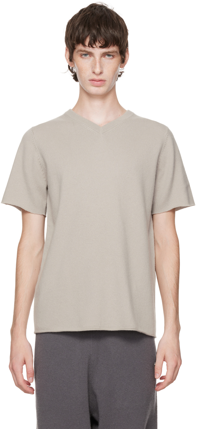 extreme cashmere: Taupe n°232 T-Shirt | SSENSE Canada