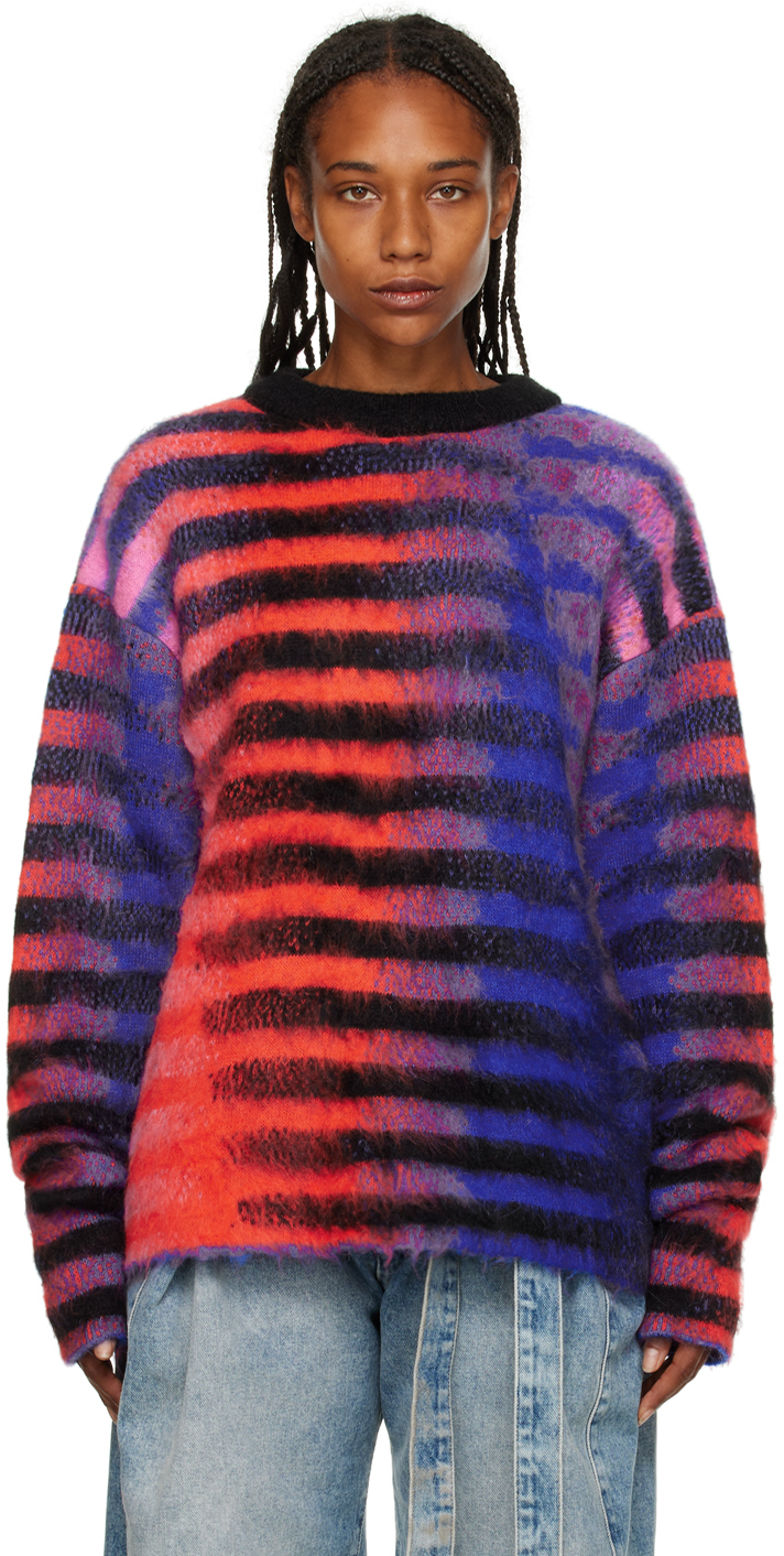AGR Blue & Red Striped Sweater