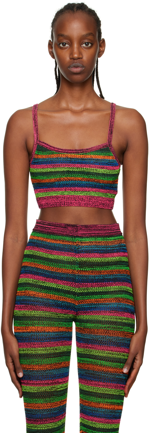 AGR Multicolor Cropped Tank Top