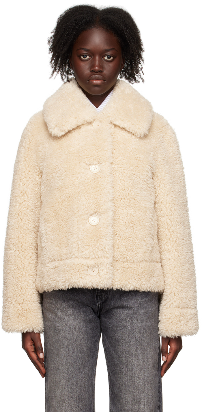 Beige Melina Faux-Shearling Jacket