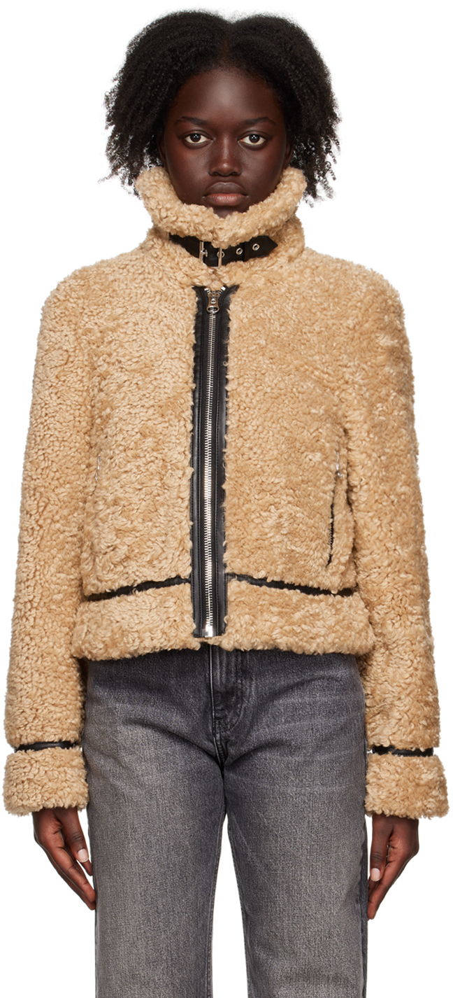 Tan Audrey Faux-Fur Jacket