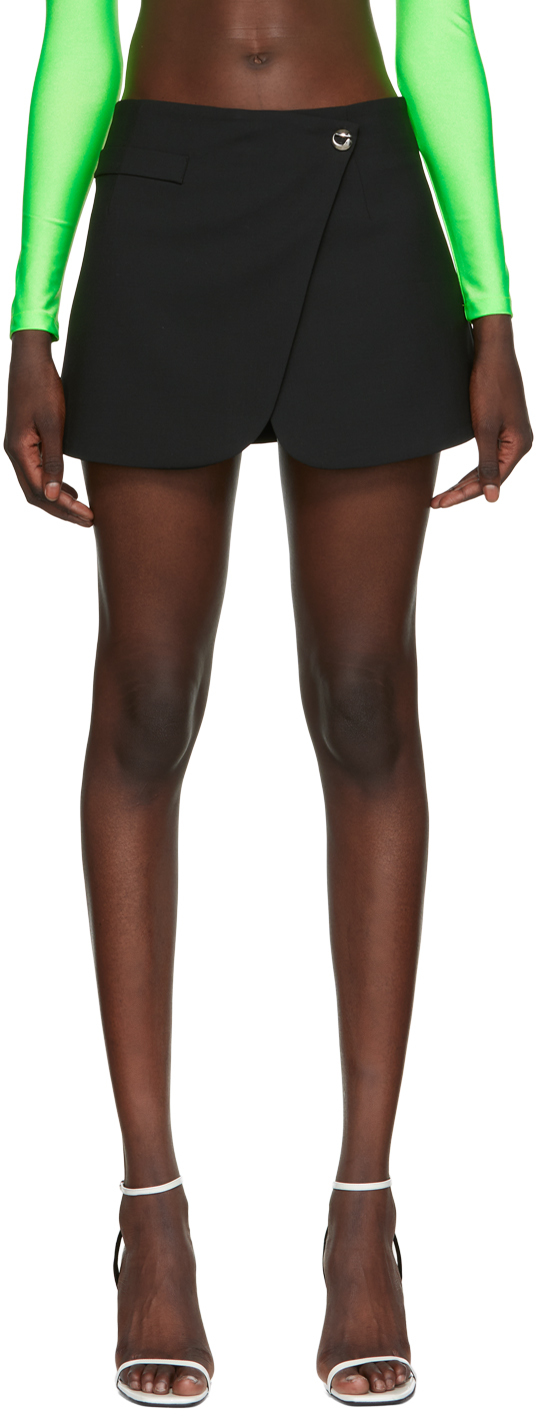 SSENSE Women Clothing Skirts Mini Skirts Black Animalier Track Miniskirt 
