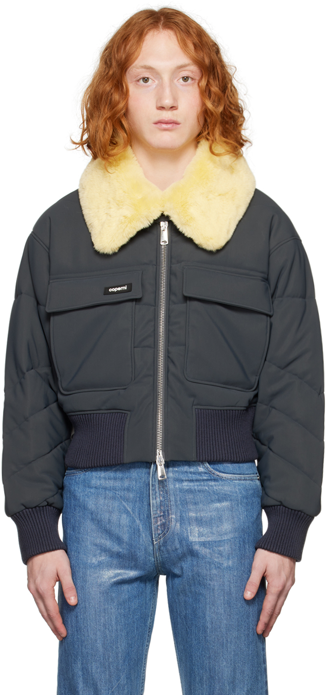 Coperni Gray Insulated Bomber Jacket SSENSE