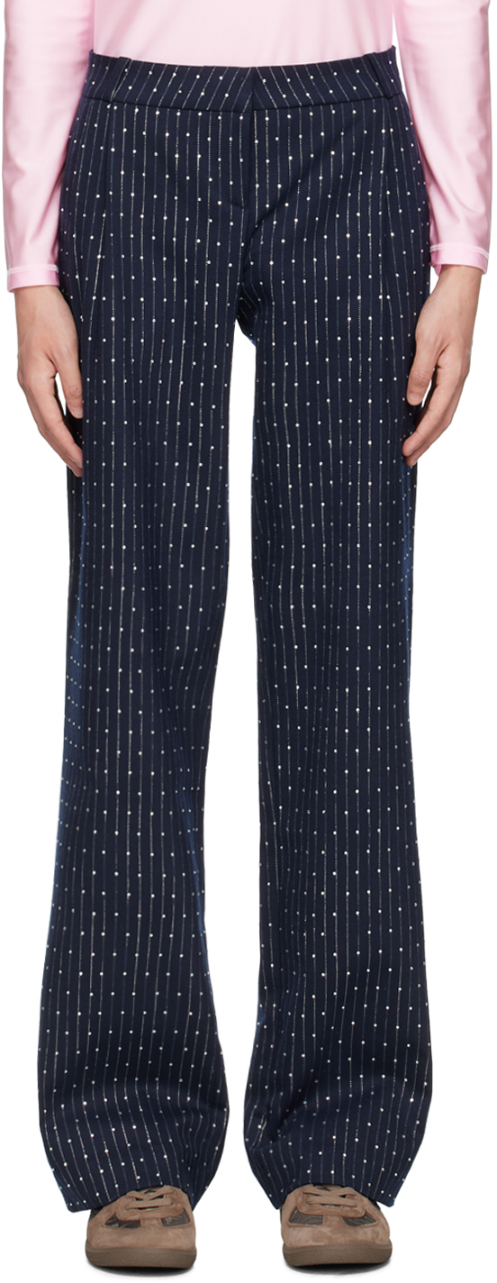 Coperni Navy Crystal Trousers