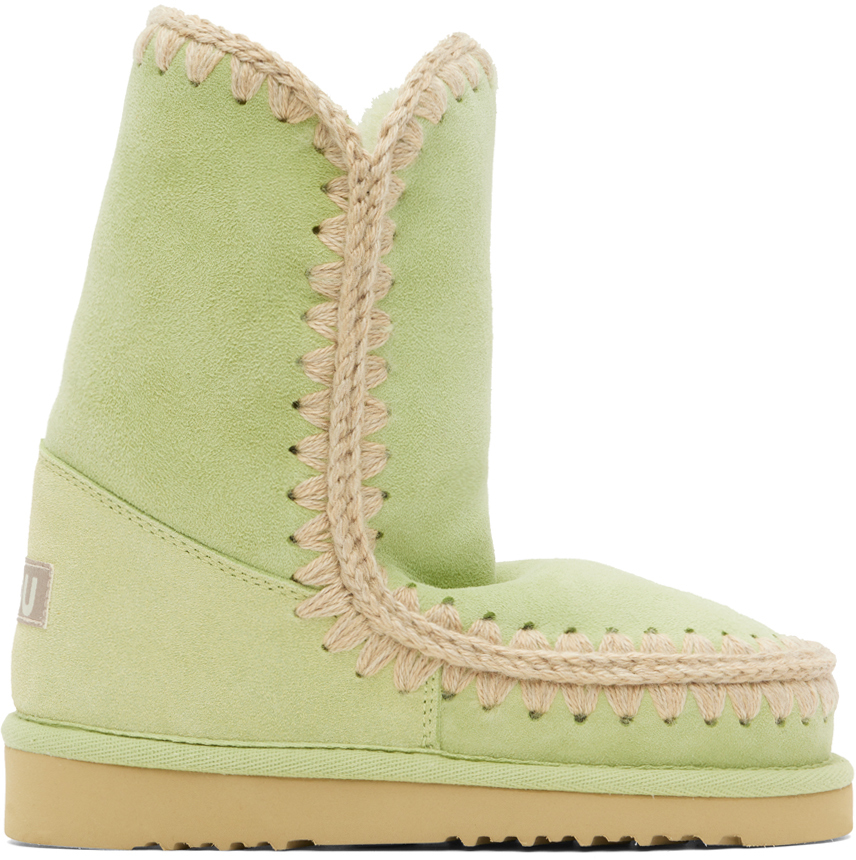 Mou Ssense Exclusive Green 24 Boots In Winter Pear