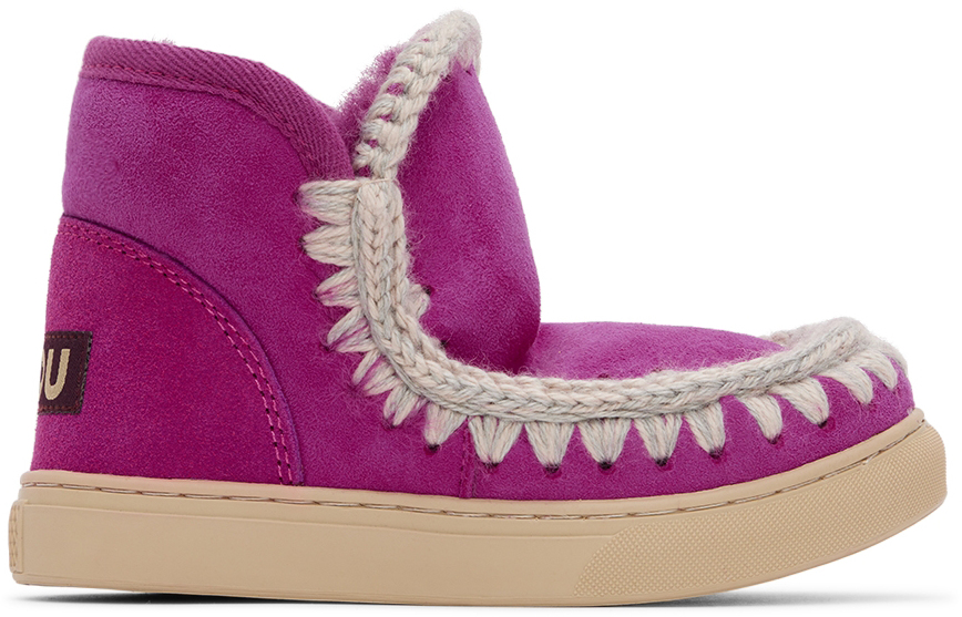 Mou Kids Purple Sneaker Boots In Cyc Cyclamin
