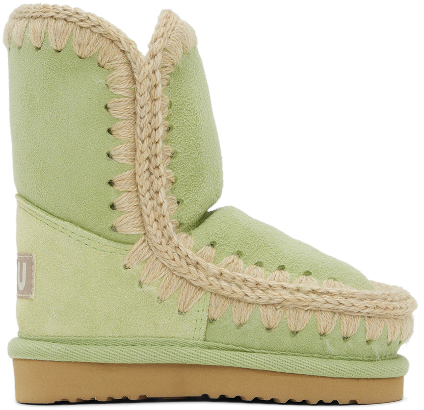 Exclusive Kids Green Boots by Mou on Sale