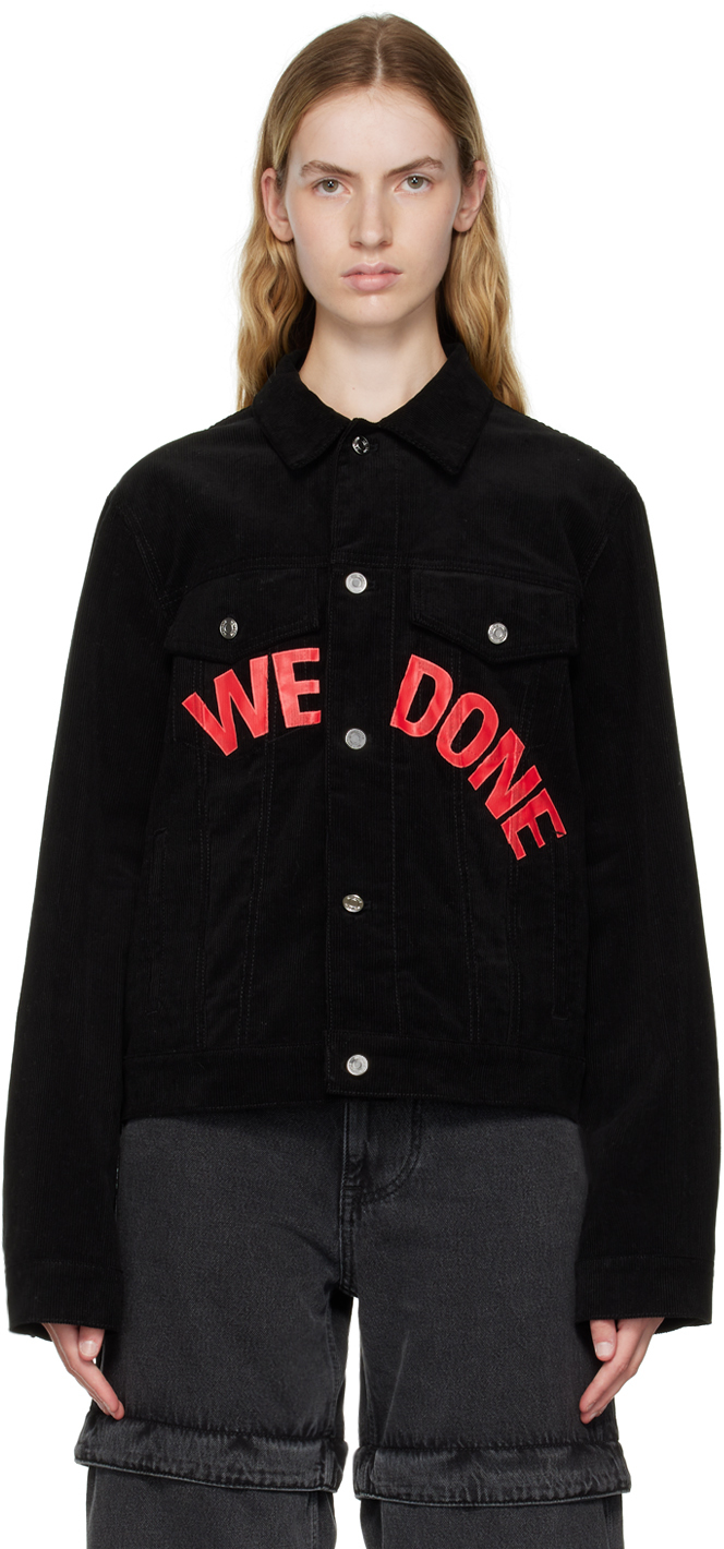 We11done Black Spread Collar Jacket