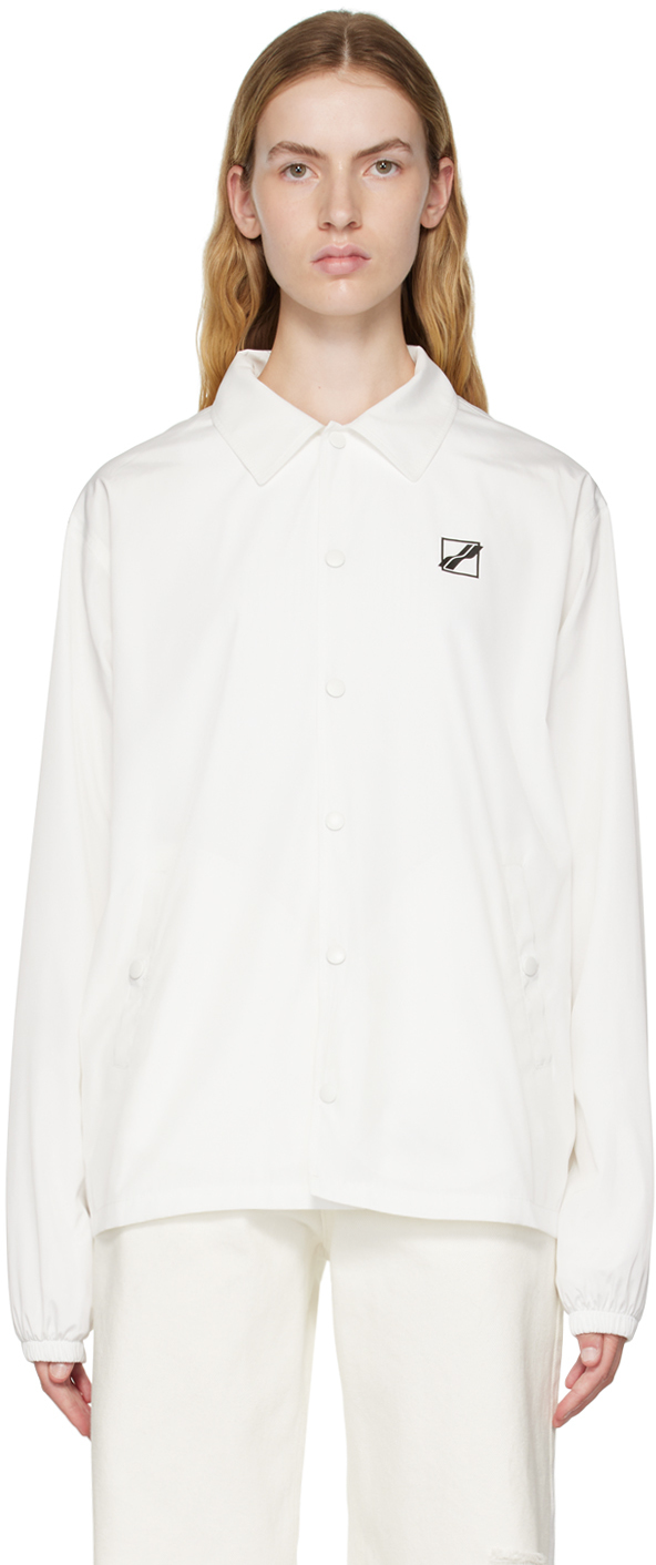 We11done: White Windbreaker Jacket | SSENSE