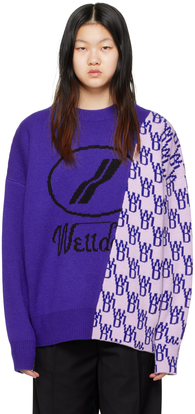 Blue Graphic Mix Sweater