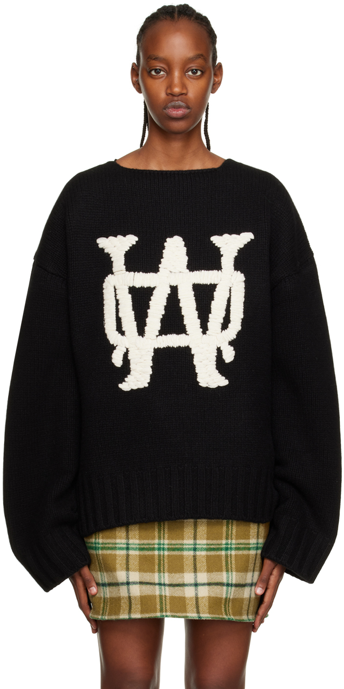 We11done Beige Jacquard Sweater