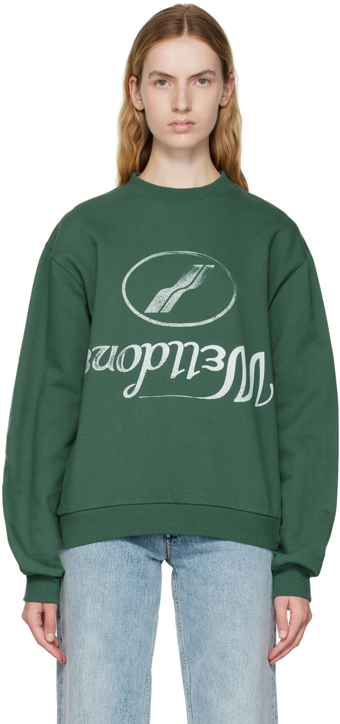 We11done Green Reversed Sweatshirt