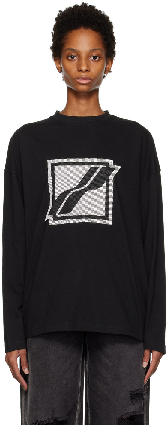 Black Bonded Long Sleeve T-Shirt by We11done on Sale