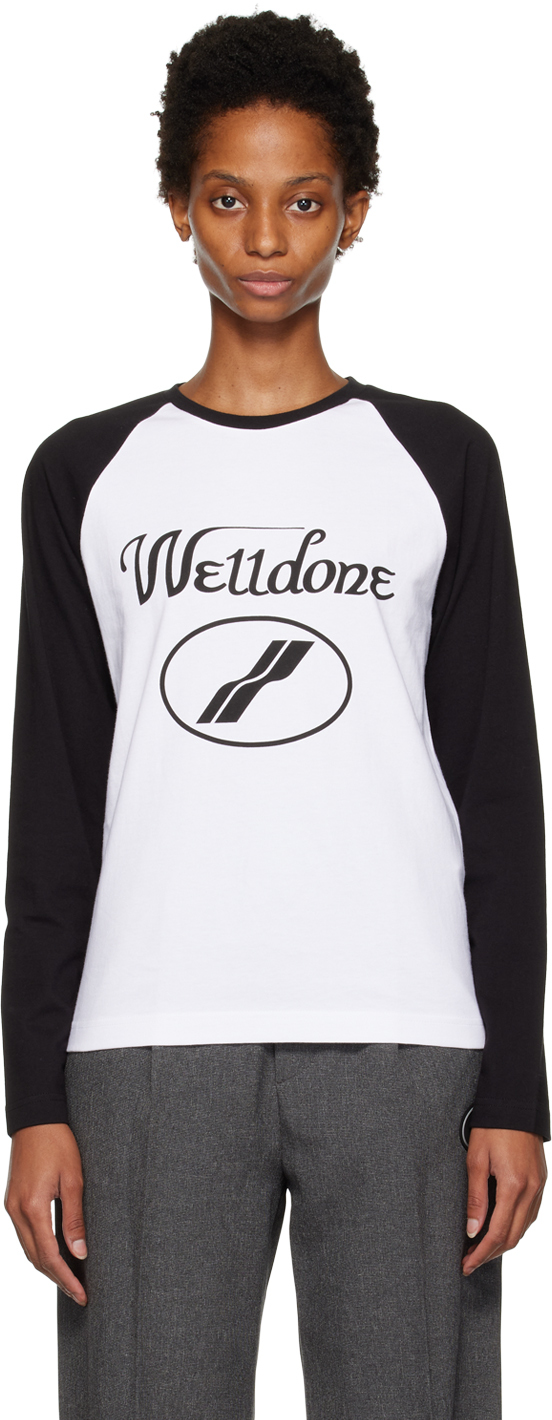 We11done Black & White Cursive T-Shirt