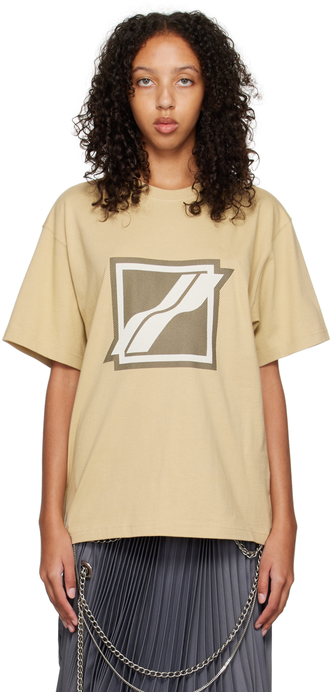 Beige Bonded T-Shirt