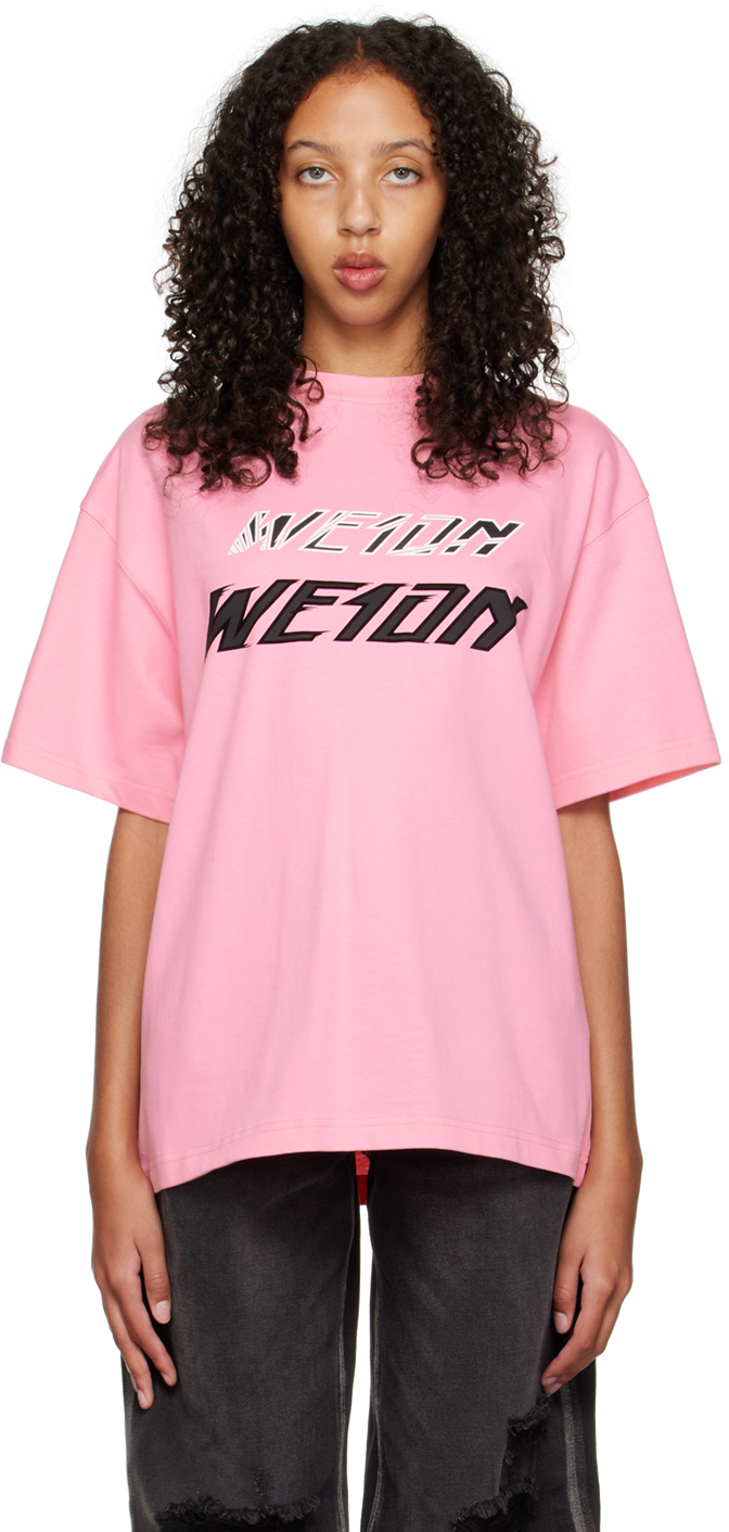 We11done: Pink Speed T-Shirt | SSENSE