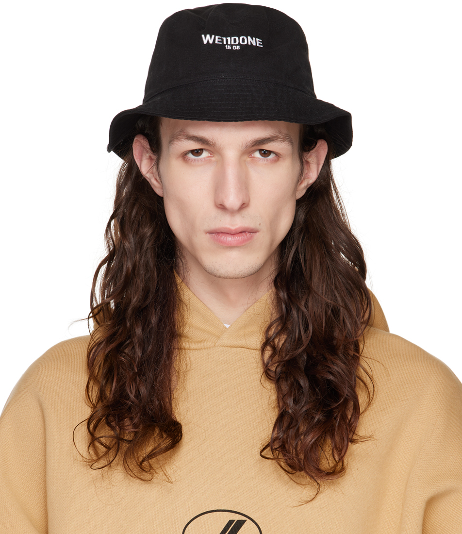 Black Washed Bucket Hat