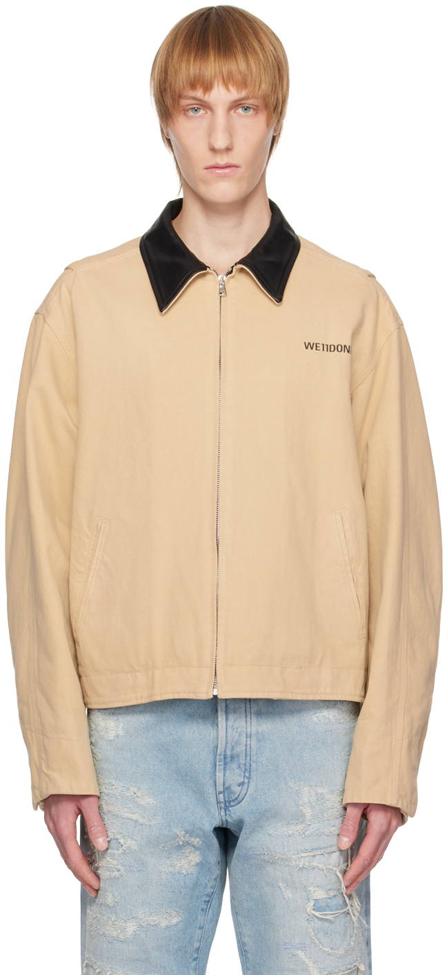 We11done: Beige Oversized Work Jacket | SSENSE