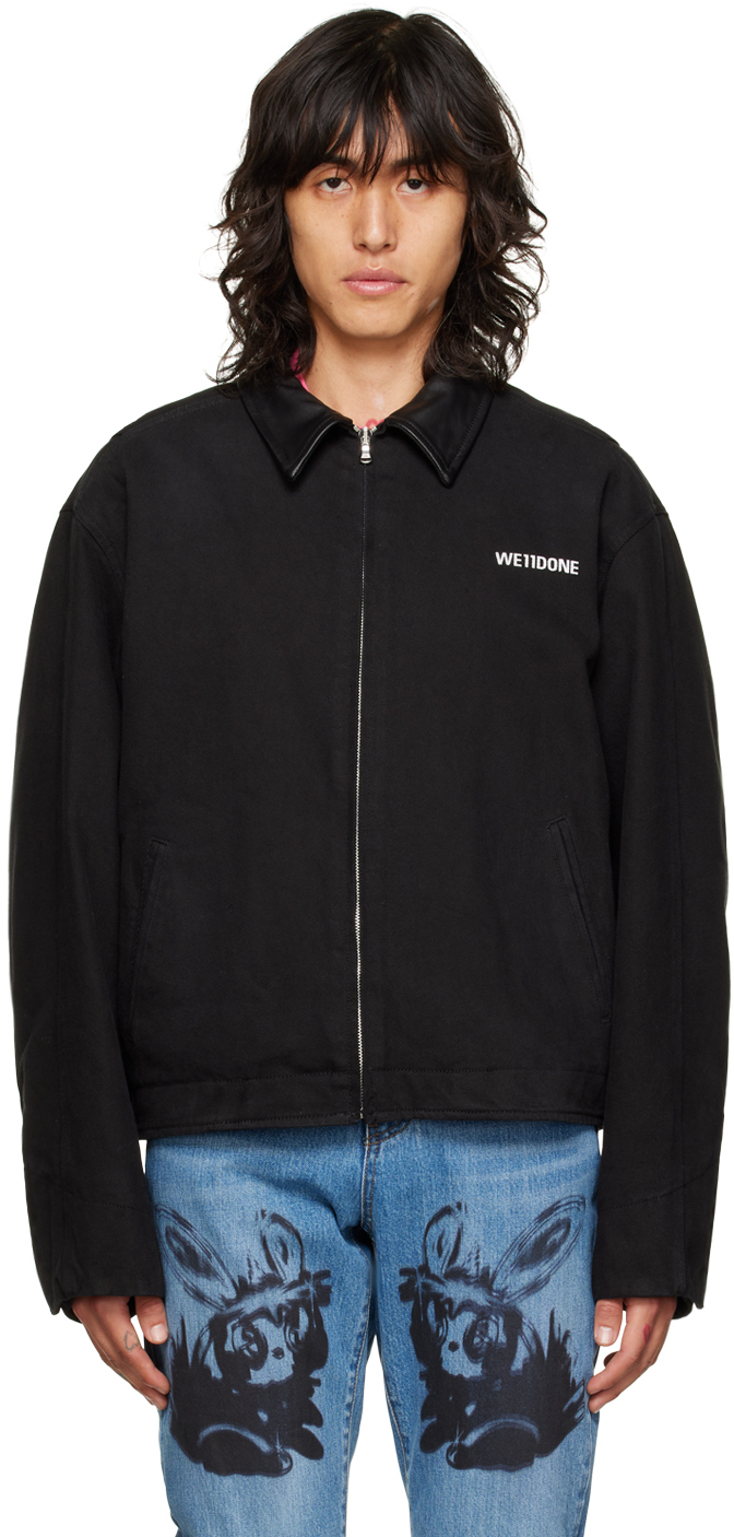 We11done: Black Oversized Jacket | SSENSE Canada