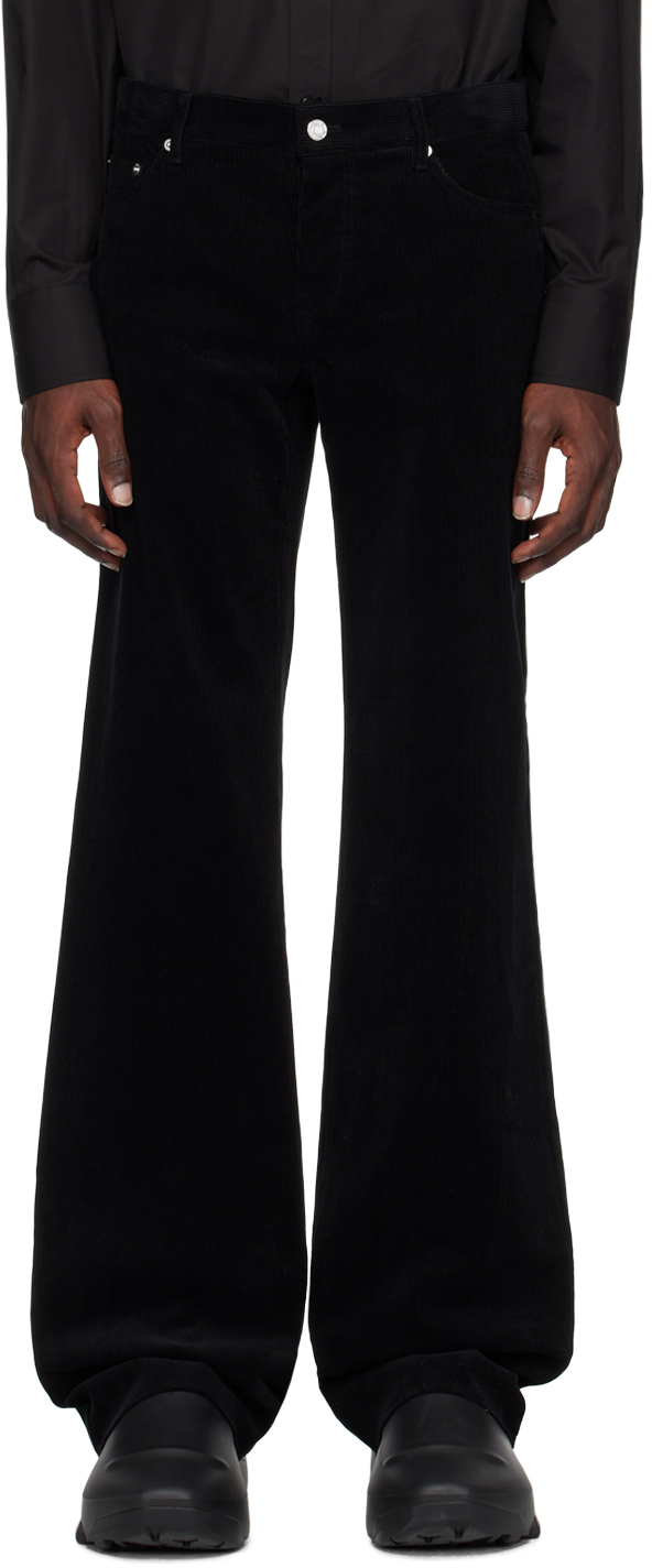We11 Done Black Low-rise Trousers